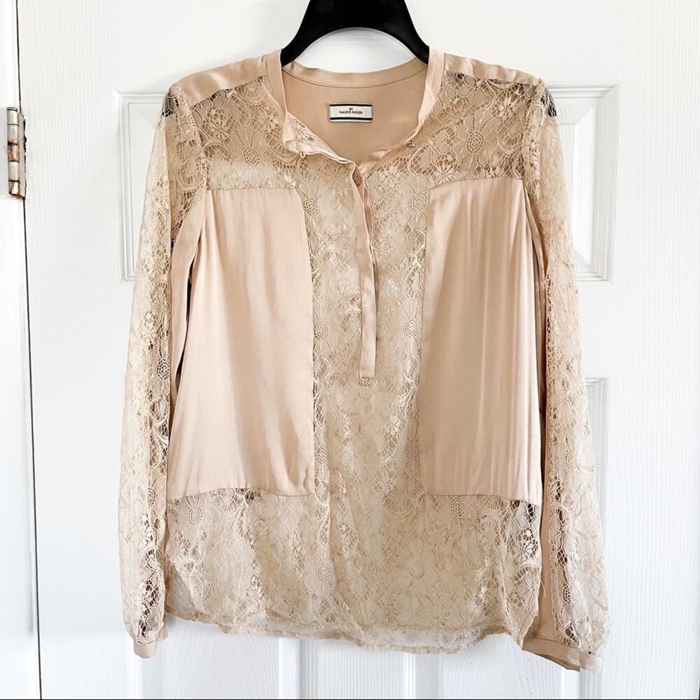 By Malene Birger Lace Silk Blouse Size 4